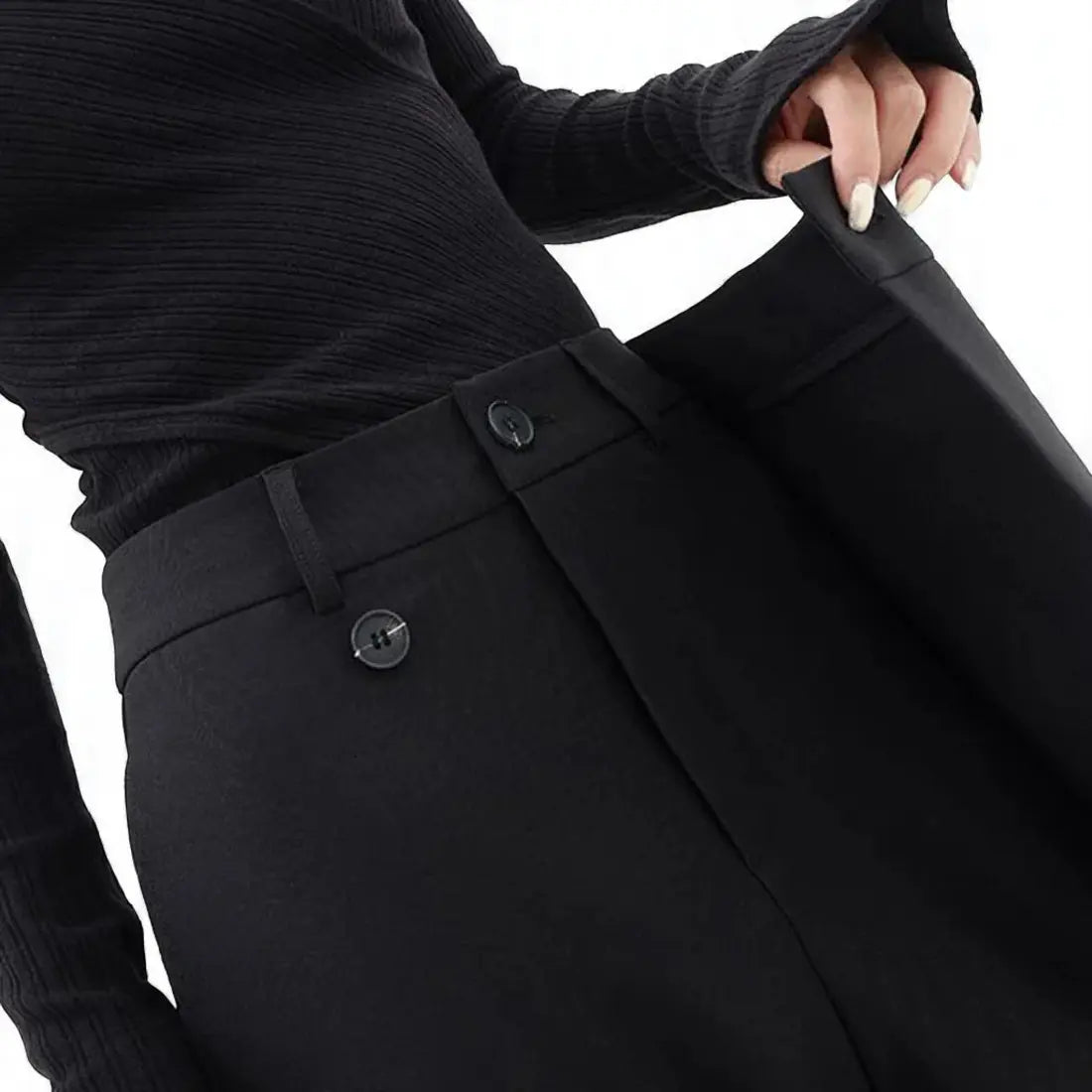 Damesbroeken Met Asymmetrische Taille En Zakken VIQA© NEDERLAND