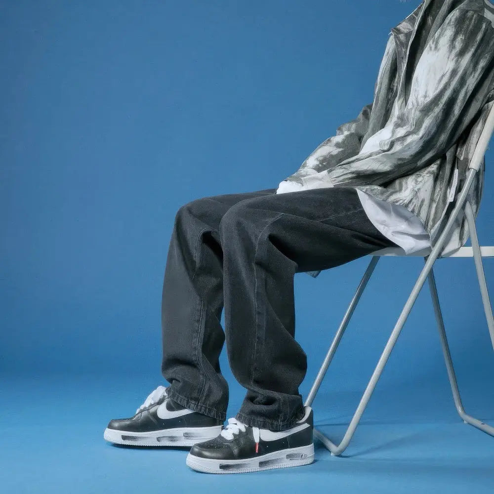 Heren Grote Spijker Broeken VIQA© NEDERLANDZwart-XL