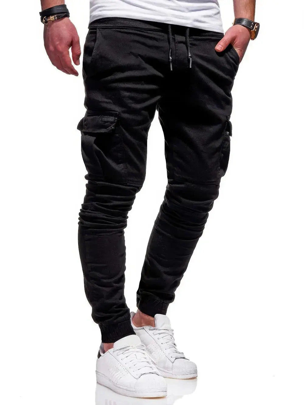 Heren Denim Flip Joggingbroek VIQA© NEDERLANDZwart-4XL