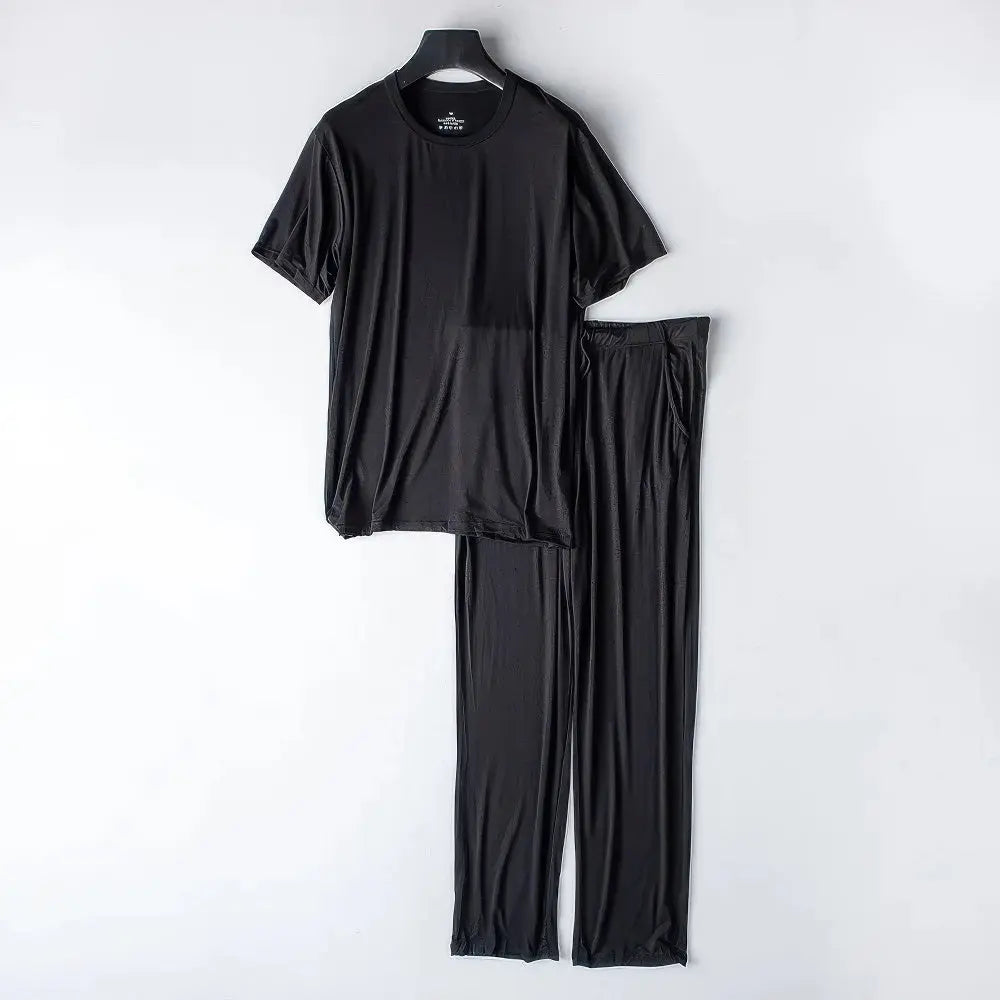 Tweedelige Pyjama Met Korte Mouwen Voor Heren VIQA© NEDERLANDZwart-XXL