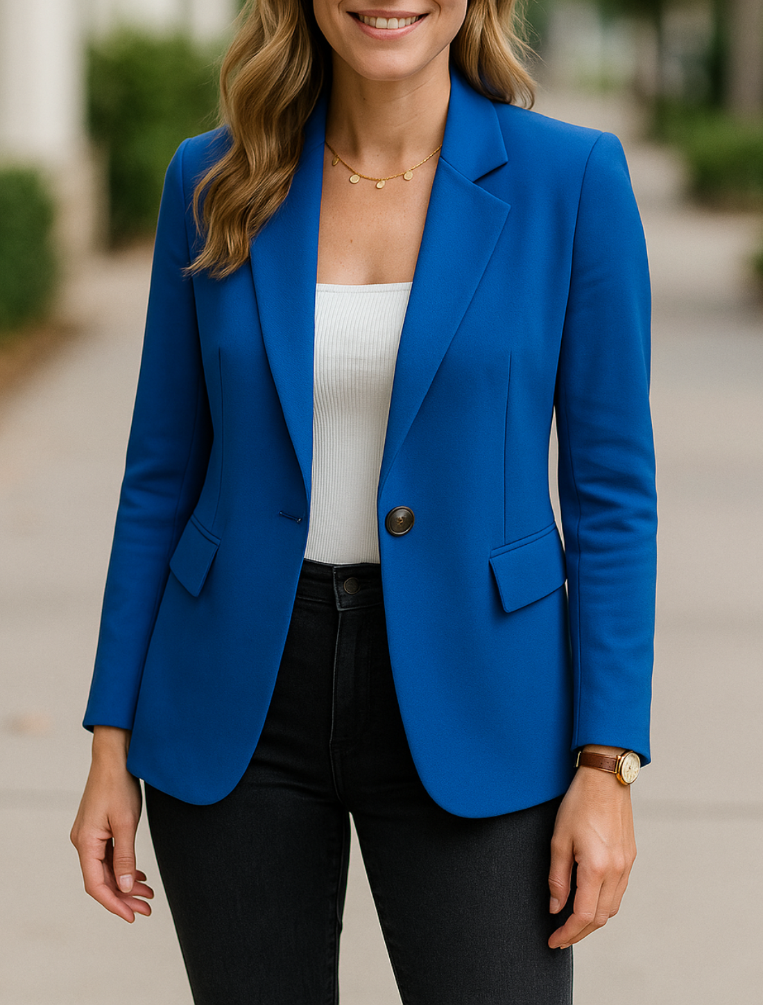 Blazerjas Voor Dames, Elegante Zakelijke Jas Met Lange Mouwen En Revers, Casual Losse Bovenkleding | VIQA VIQA© NEDERLAND