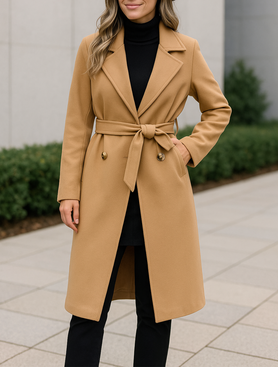 Dames Wollen Trenchcoat, Double Breasted Overcoat, Elegante Herfst Winter Casual Jas | VIQA VIQA© NEDERLAND
