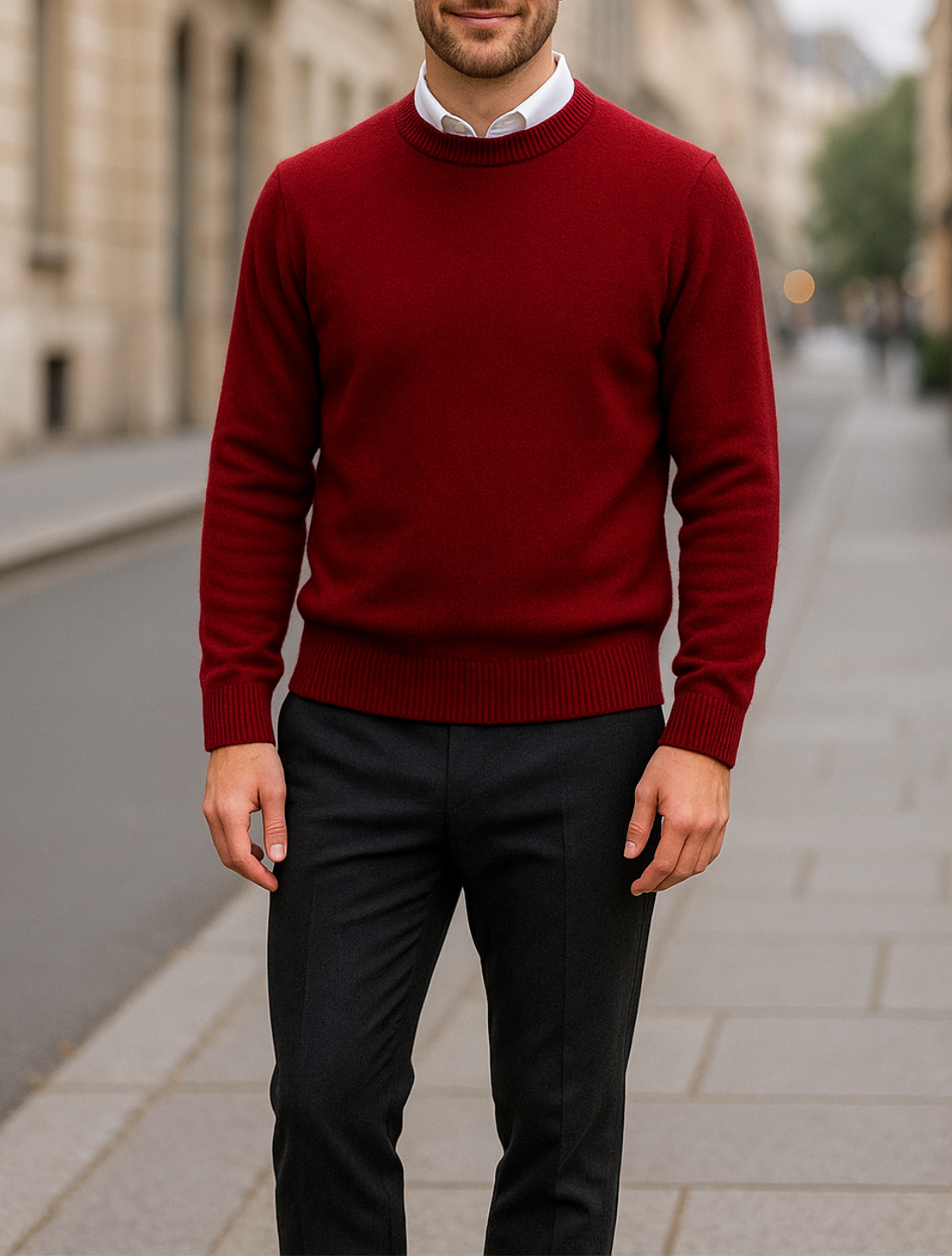 Kasjmier Trui Voor Heren, Trui Met Ronde Hals, Losvallende Gebreide Top, Winter Casual Warme Kleding | VIQA VIQA© NEDERLAND