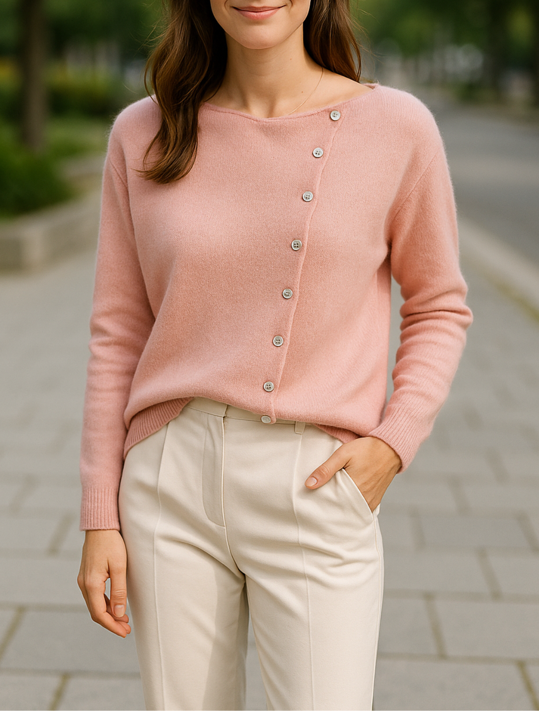 Dames Elegant Gebreid Vest, Herfst Winter Knoop Ontwerp Casual Trui | VIQA VIQA© NEDERLAND