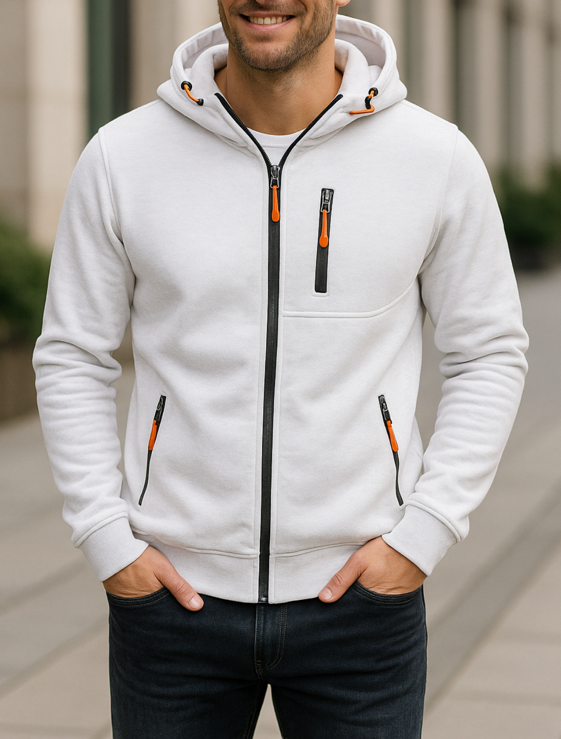 Herenjas Met Capuchon, Effen Gekleurde Casual Hoodie Met Lange Mouwen En Ritssluiting Gym Sport Hoodie Lente Herfst | VIQA VIQA© NEDERLAND
