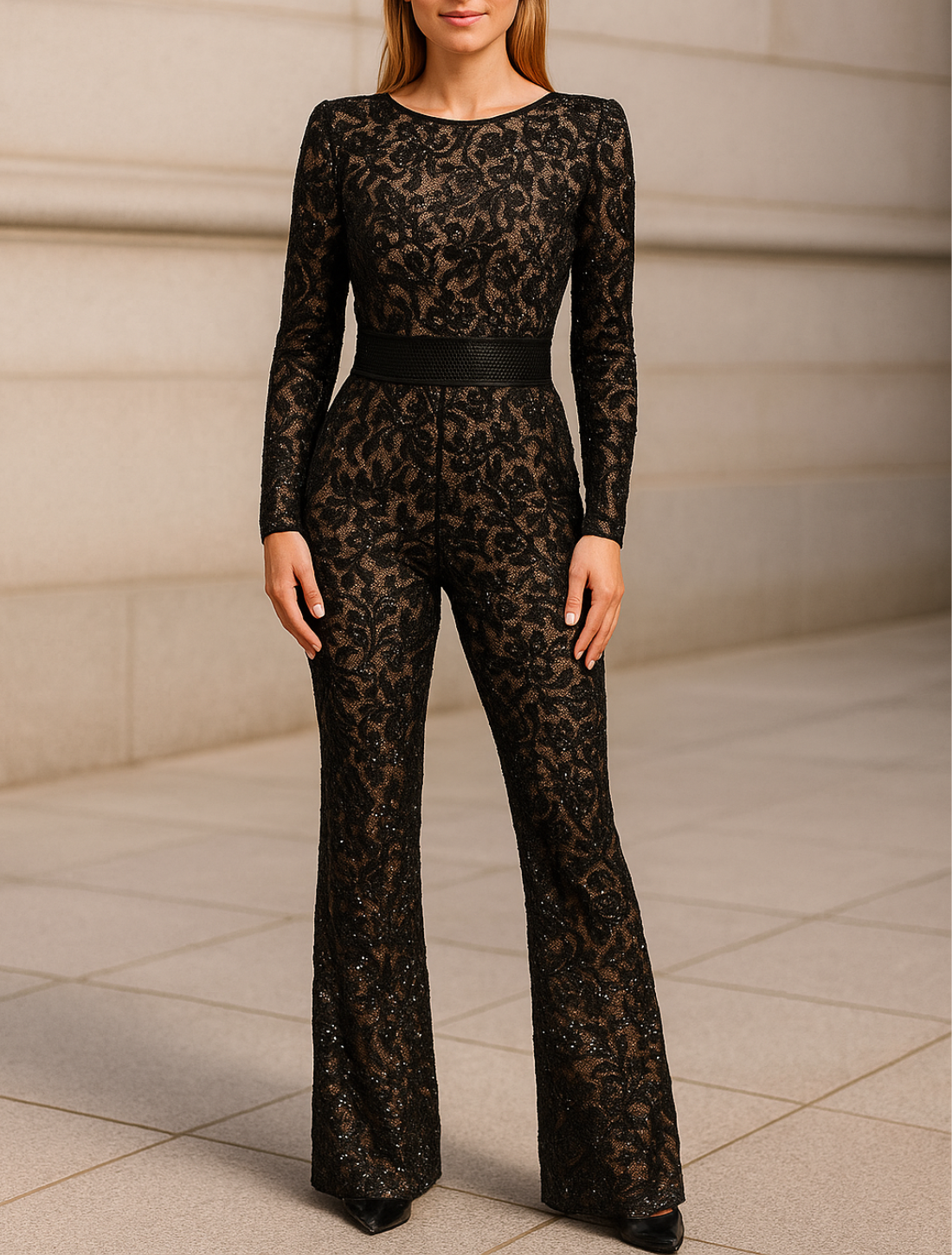 Sexy Kanten Bodycon Jumpsuit Voor Dames, Bloemenborduursel Lange Mouwen Rompertje, Winter Herfst Slim Pasvorm | VIQA VIQA© NEDERLAND