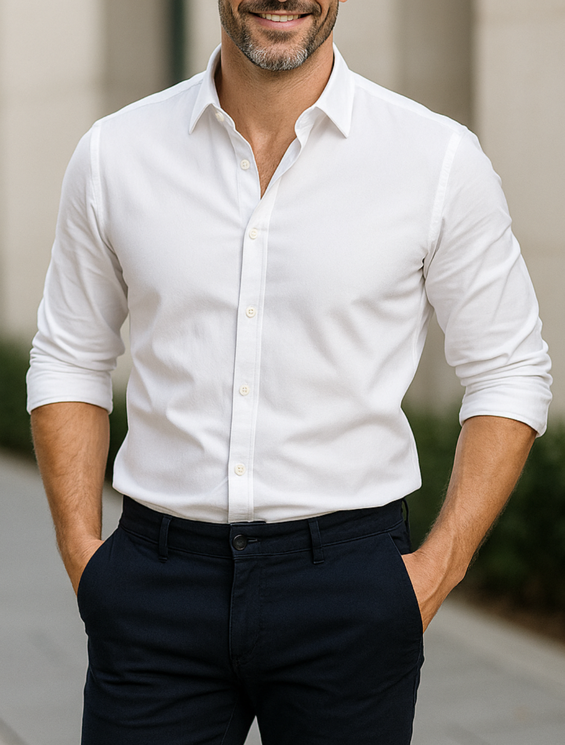 Slim Pasvorm Herenoverhemd, Casual Effen Kleur Met Lange Mouwen En Ritssluiting | VIQA VIQA© NEDERLAND
