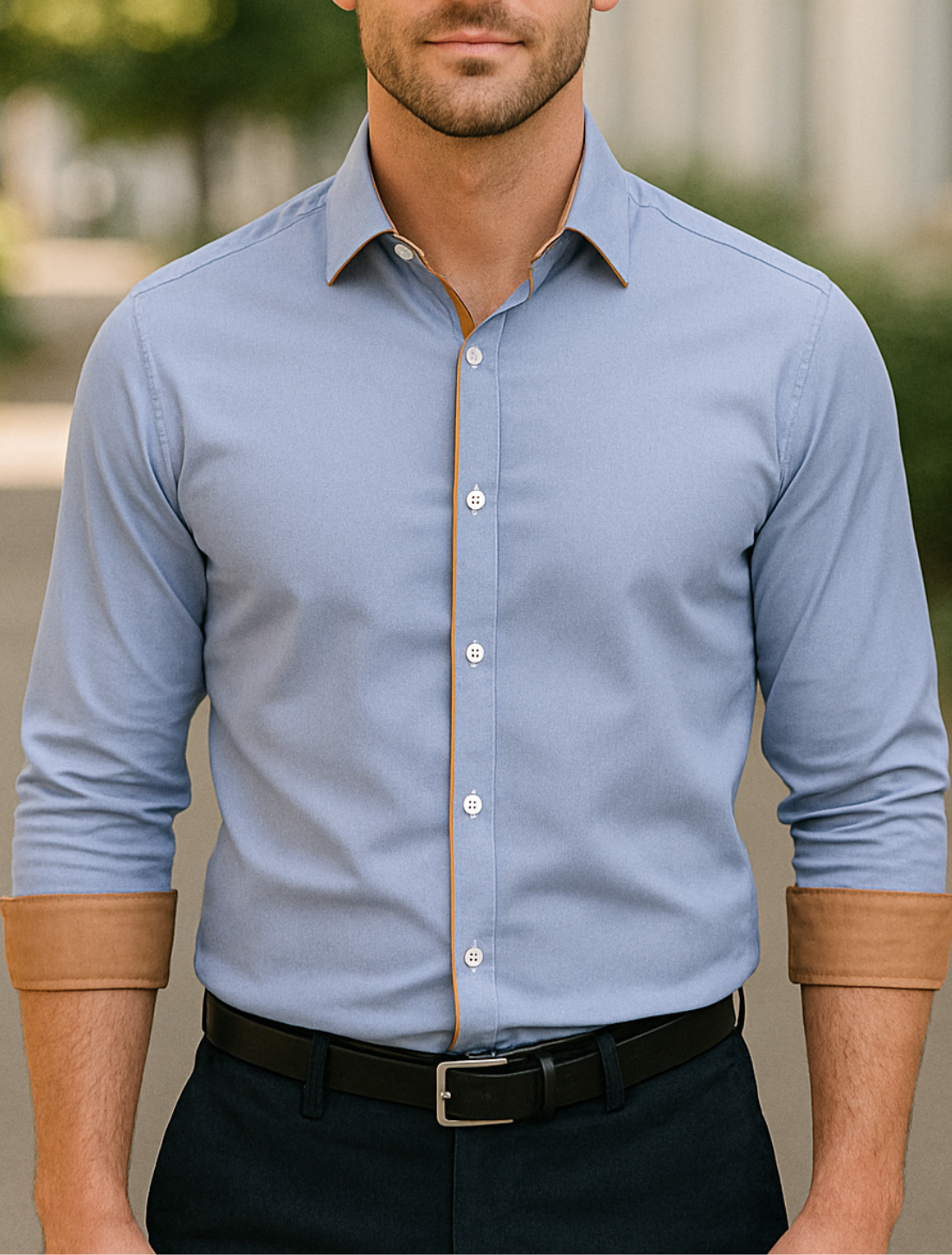 Herenoverhemd Met Knopen, Slim Pasvorm, Lange Mouwen, Casual, Bedrukt, Effen Kleur | VIQA VIQA© NEDERLAND