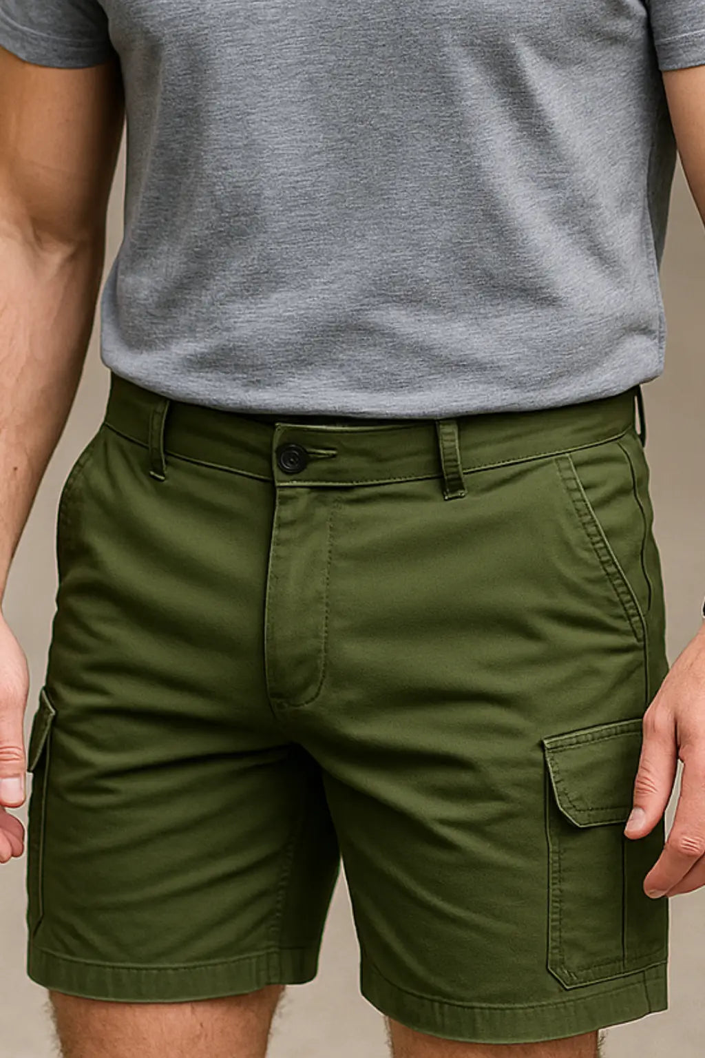 Heren Zomer Cargoshort, Loszittende Strandshort Met Zakken, Casual Patchwork Kleding| VIQA VIQA© NEDERLANDGroen / 2XL