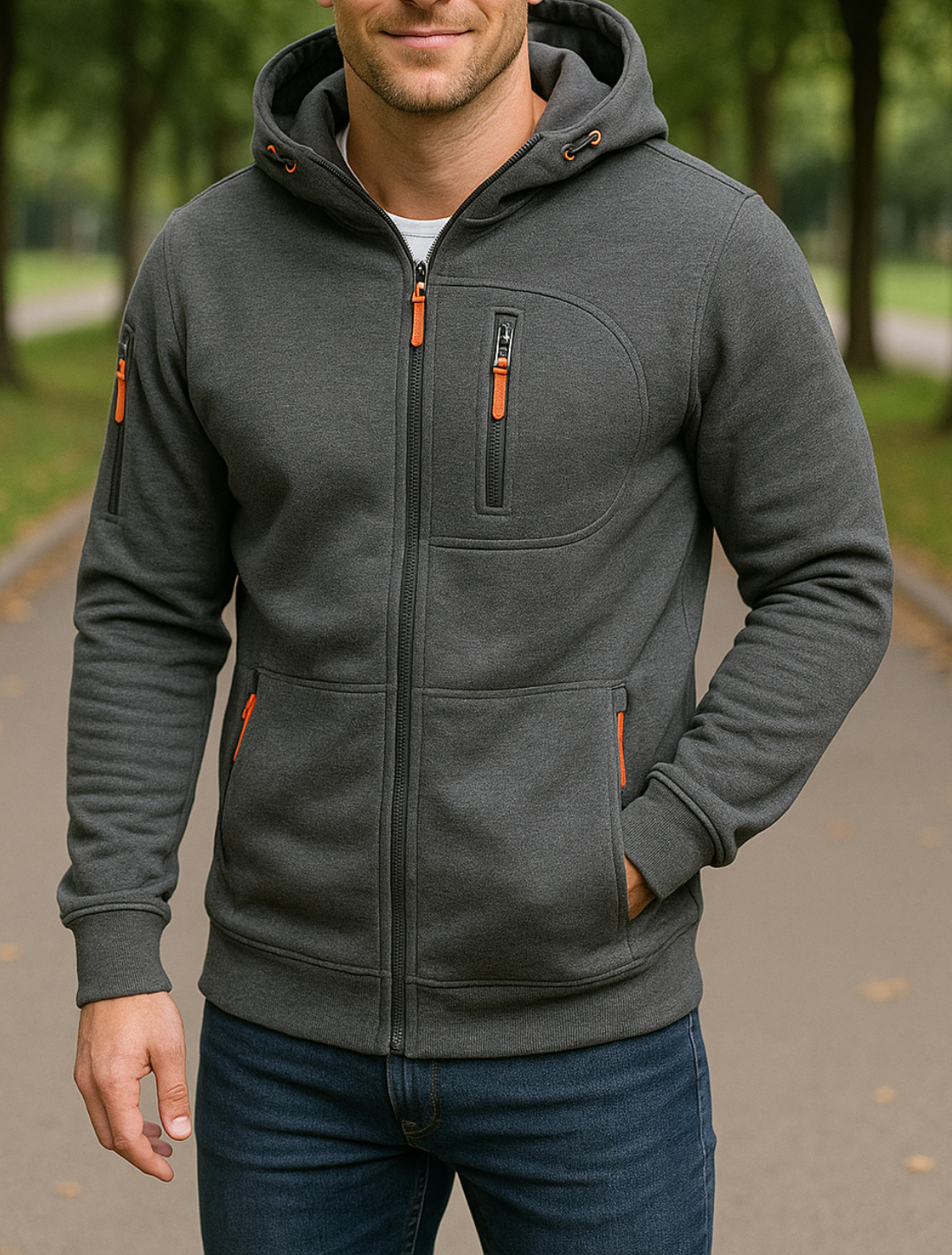 Fleece Hoodie Met Ritssluiting Voor Heren, Dik Warm Sweatshirt Met Capuchon Voor Casual Sportkleding | VIQA VIQA© NEDERLAND