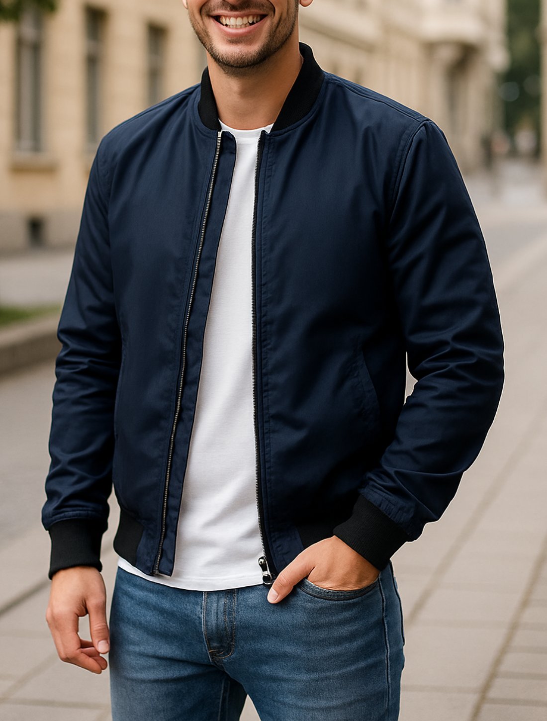 Heren Pilotenjack, Casual Bomberjack Met Ritssluiting Voor Winter- En Herfst Streetwear | VIQA VIQA© NEDERLAND