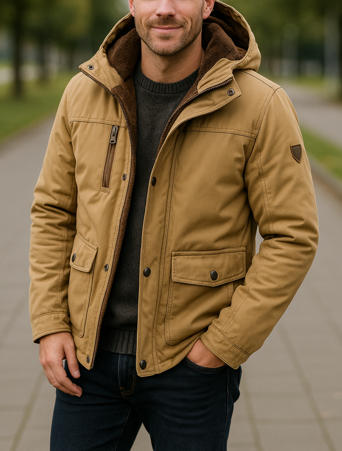 Outdoor Parka Jas Voor Heren, Dikke Fluwelen Winterjas Met Meerdere Zakken, Warme Casual Bovenkleding | VIQA VIQA© NEDERLAND