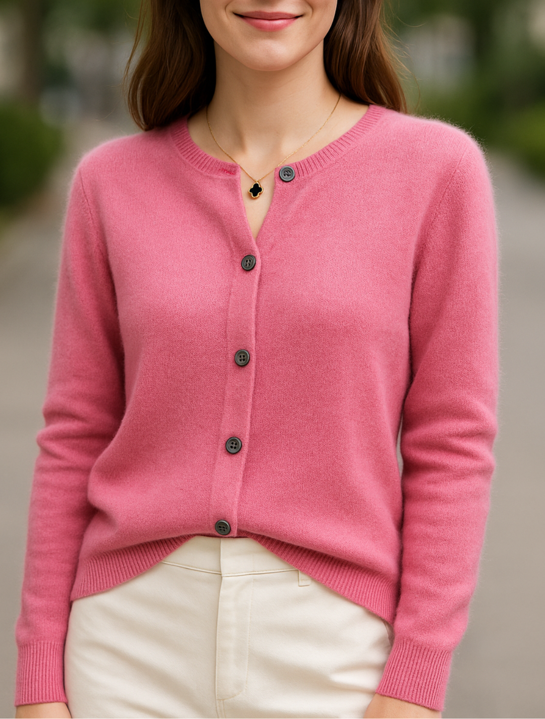Dames Merinowollen Kardigan, Chique Zachte Gebreide Trui Met Ronde Hals Voor Herfst En Winter | VIQA VIQA© NEDERLAND