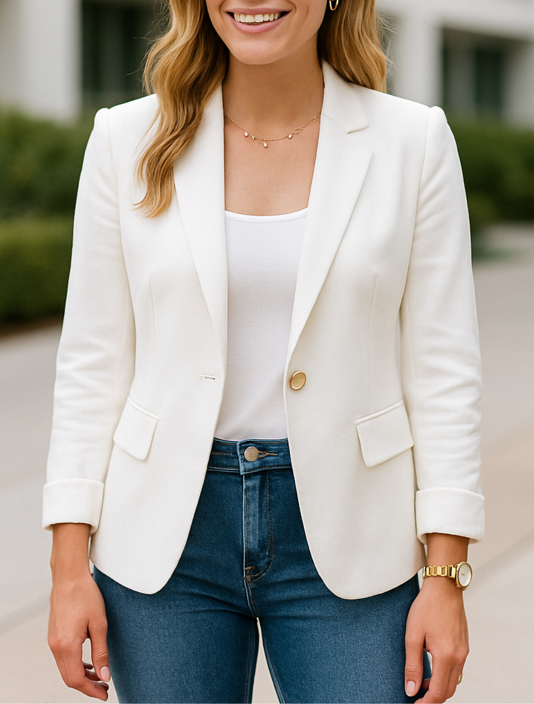 Blazerjas Voor Dames, Zakelijke Jas Met Lange Mouwen En Revers, Casual Elegante Effen Bovenkleding | VIQA VIQA© NEDERLAND