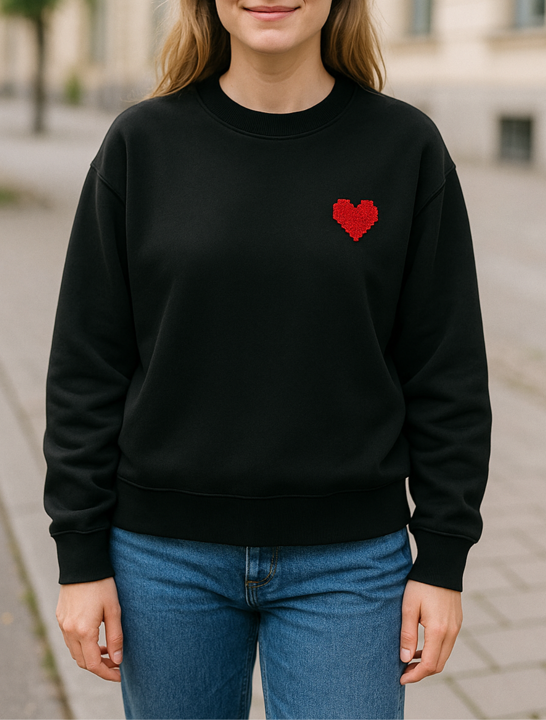 Dames Geborduurde Love Hoodie, Casual Pullover Trui, Trendy Outfit Voor Koppels | VIQA VIQA© NEDERLAND