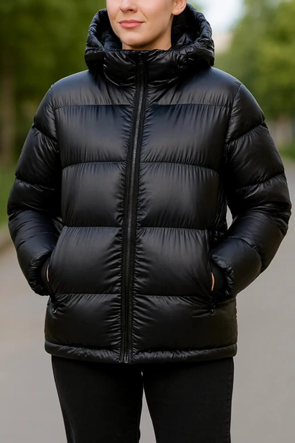 Dames Parka Winter Donsjack, Wit Eendendons Jas met Capuchon, Sneeuwkleding | VIQA VIQA© NEDERLANDZwart / 2XL