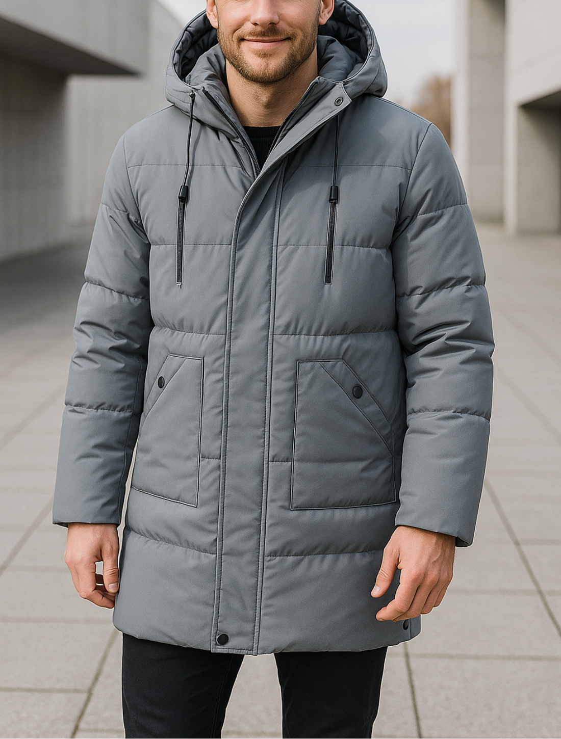 Gewatteerde Winterjas Voor Heren, Halflange Katoenen Donsparka, Warme Thermische Windjack Met Capuchon | VIQA VIQA© NEDERLAND