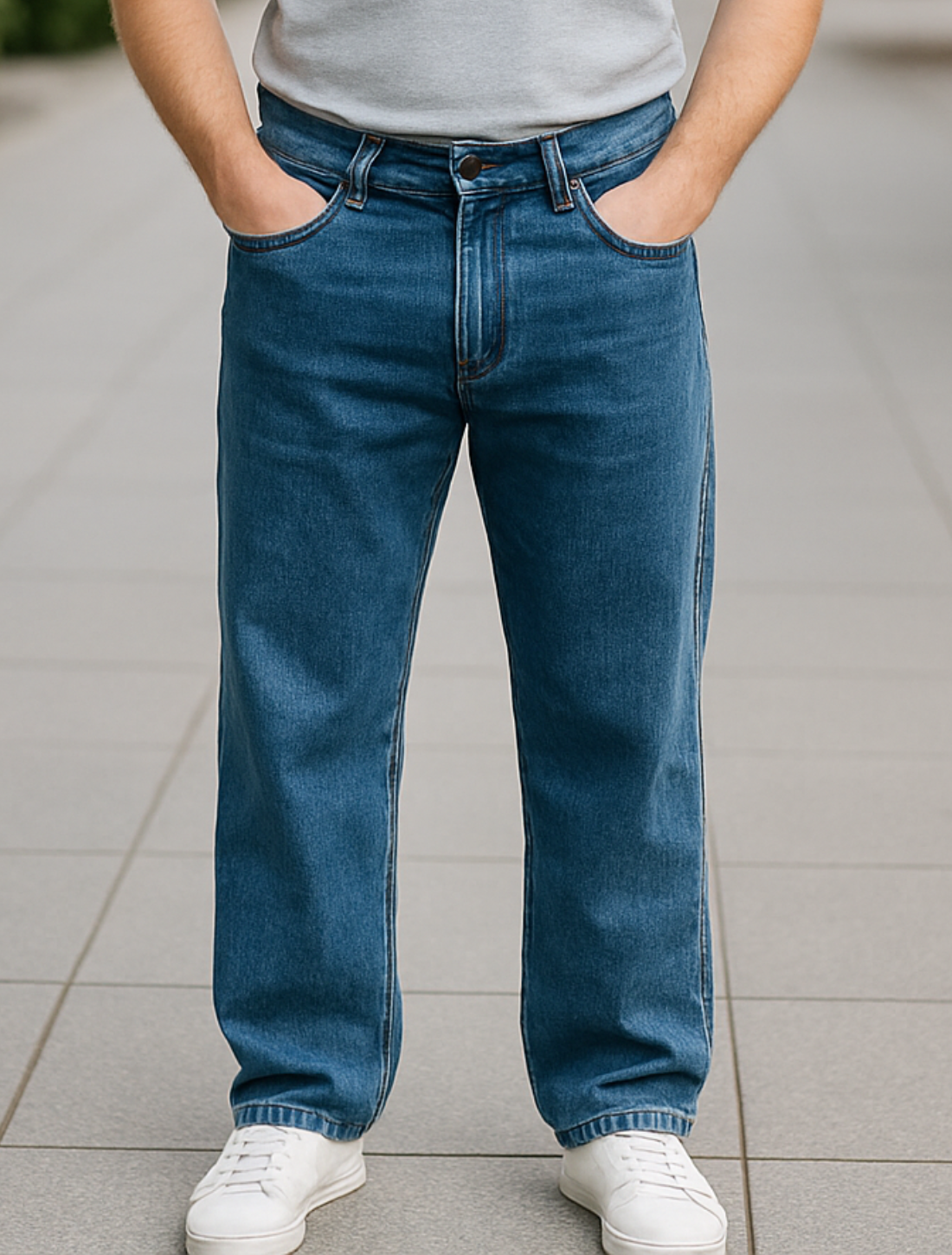 Heren Jeans Met Wijde Pijpen, Losse Rechte Pasvorm, Comfortabele Zakelijke Casualbroek | VIQA VIQA© NEDERLAND