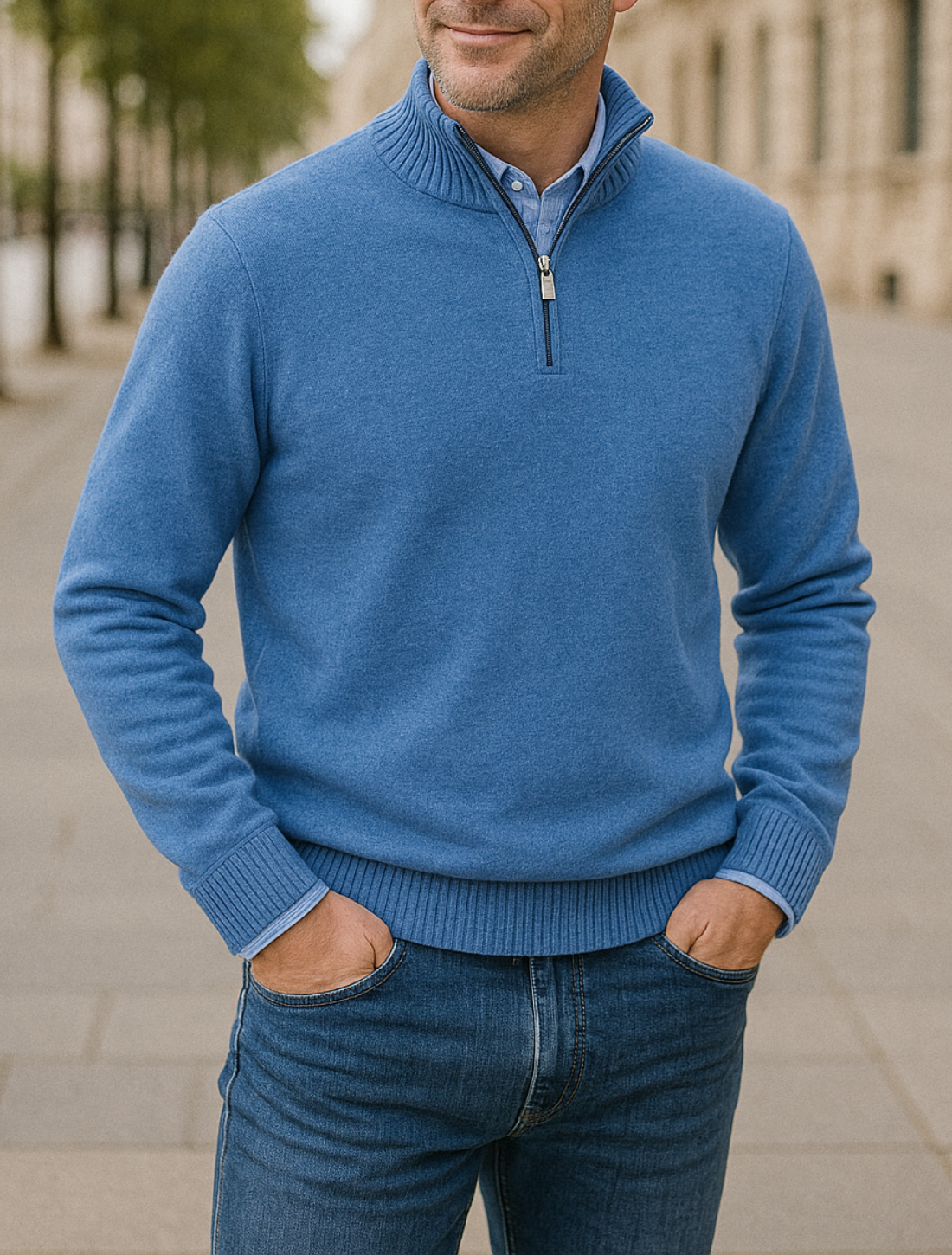 Gebreide Trui Met Rits Voor Heren, Warme Winter En Herfst Casual Kleding Voor Thuis | VIQA VIQA© NEDERLAND