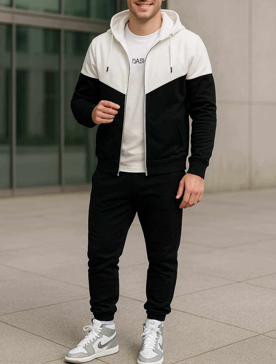 Heren Trainingspak Twee Delige set, Jas Met Capuchon En Jogger Broek, Casual Sportkleding Pak | VIQA VIQA© NEDERLAND