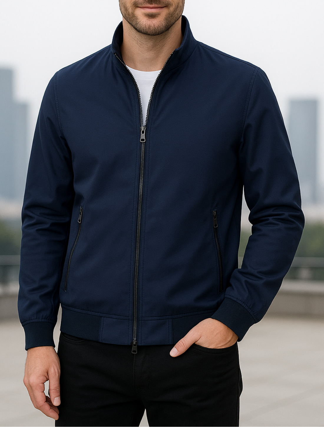 Herenjasje Met Opstaande Kraag, Casual Zakelijke Jas Veelzijdige Bovenkleding | VIQA VIQA© NEDERLAND