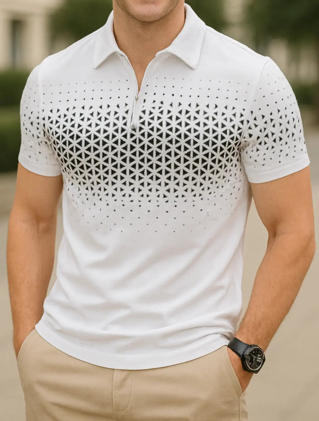 Heren Polo Met Rits VIQA© NEDERLAND