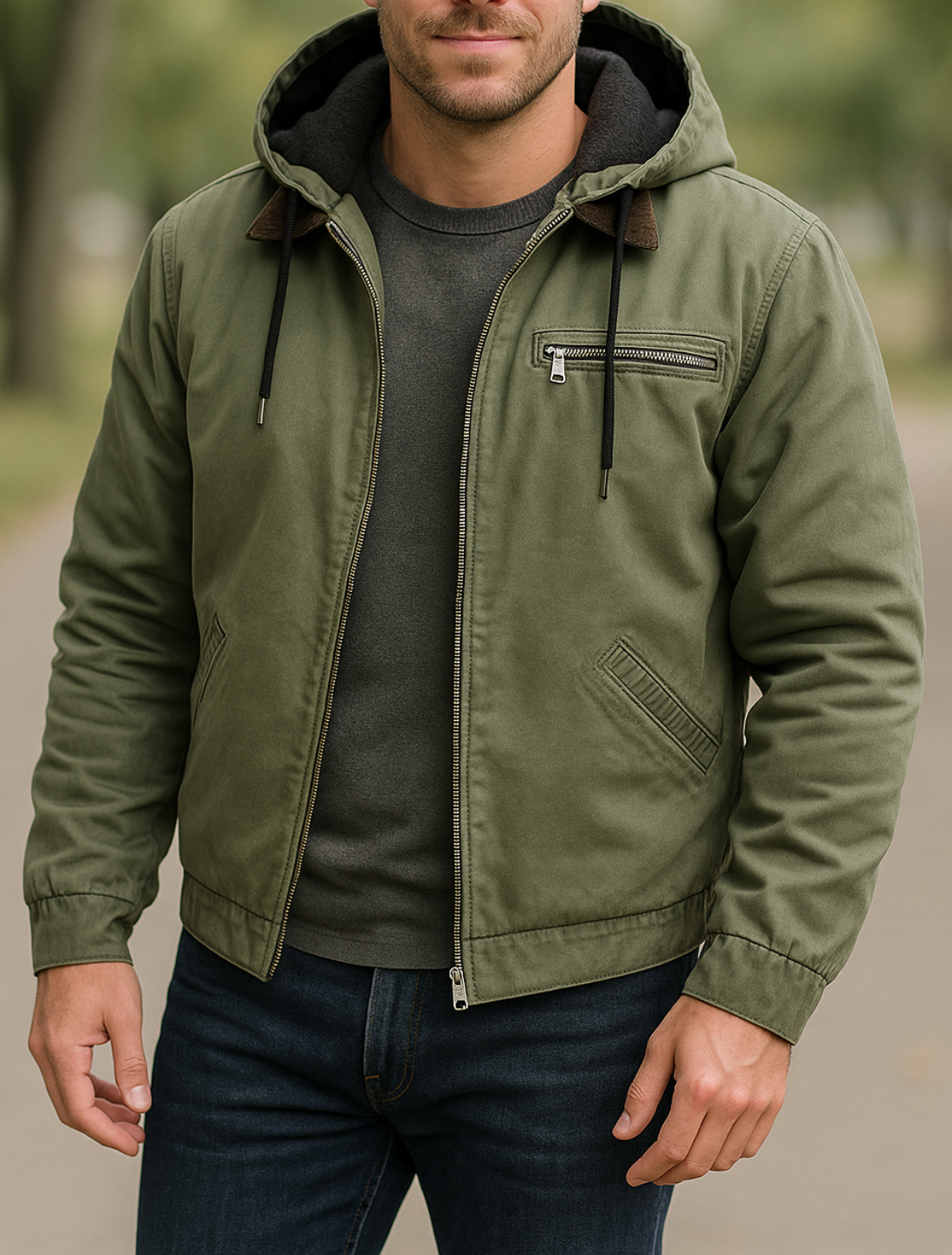 Winterjas Met Capuchon Voor Heren, Warm Jasje Met Voering Van Pluche En Meerdere Zakken | VIQA VIQA© NEDERLAND