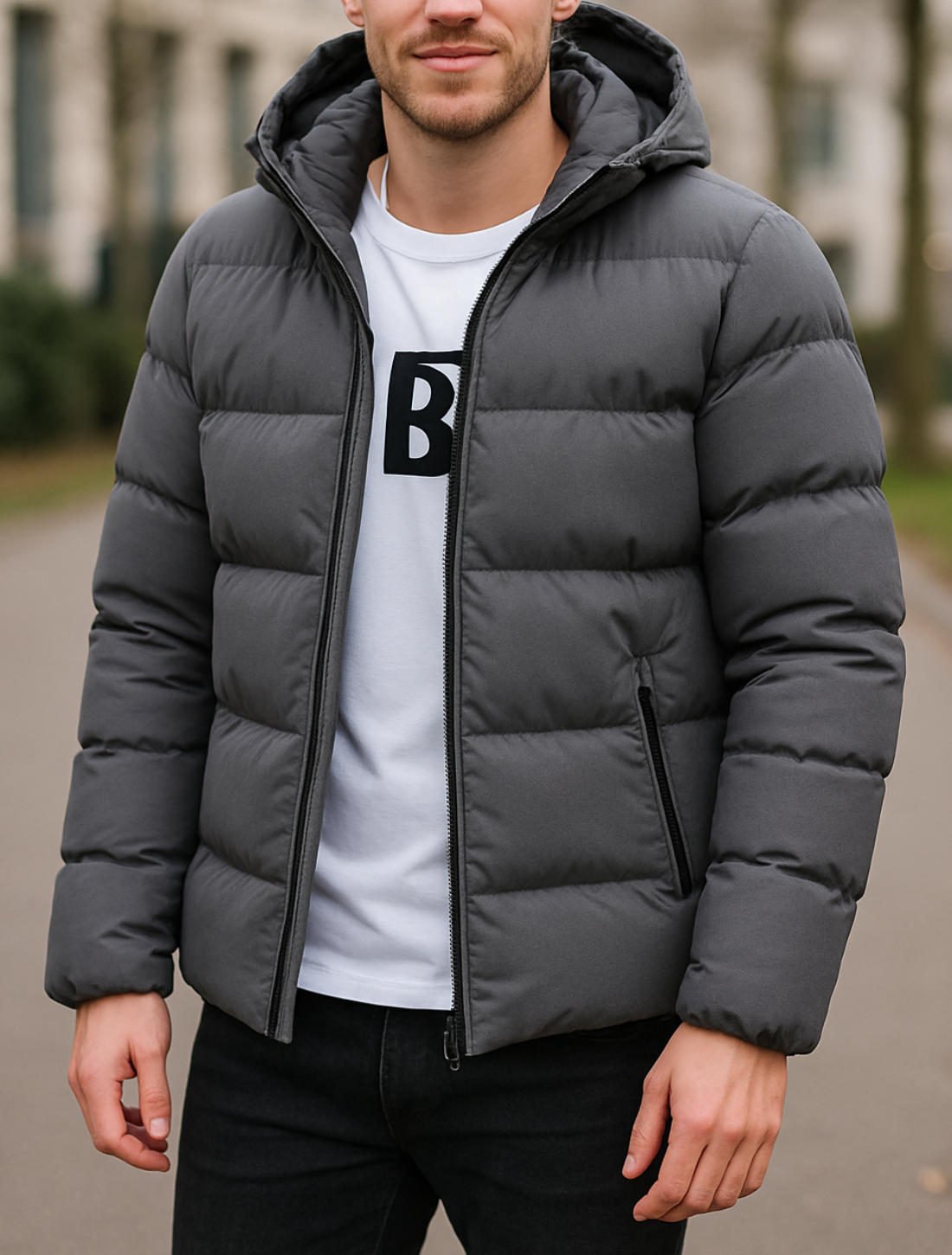 Heren Winterjas Met Capuchon, Casual Lange Mouwen Windjack Gewatteerde Jas Streetwear | VIQA VIQA© NEDERLAND