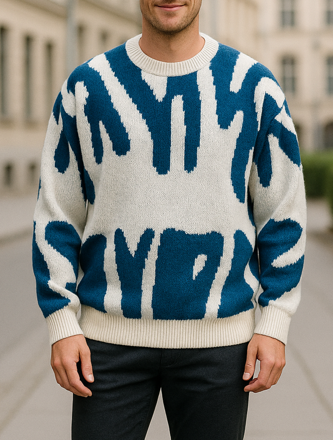 Heren Gebreide Trui, Casual Losse Ronde Hals, Herfst Winter Lange Mouwen Gebreide Top | VIQA VIQA© NEDERLAND