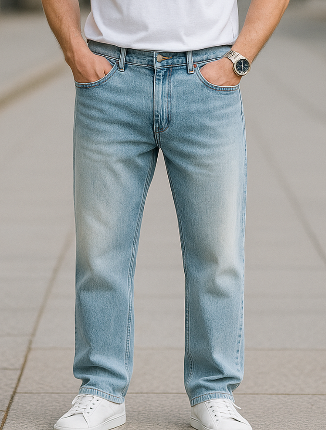 Dunne Zachte Spijkerbroek Voor Heren, Rechte Losse Comfortabele Casual Broek | VIQA VIQA© NEDERLAND