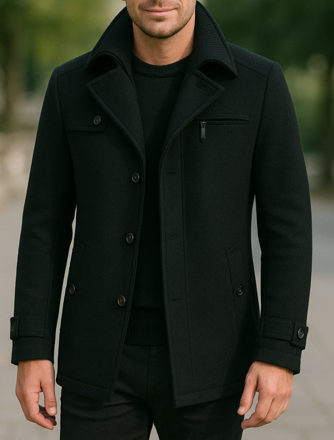 Heren Jas van Wolmix, Single Breasted Slim Pasvorm Zakelijk Casual Winter Windbreaker Jas | VIQA VIQA© NEDERLAND