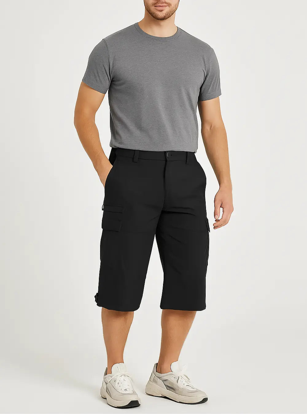 Roger Heren Comfort Cargo Korte Broeken VIQA© NEDERLANDZwart-2XL