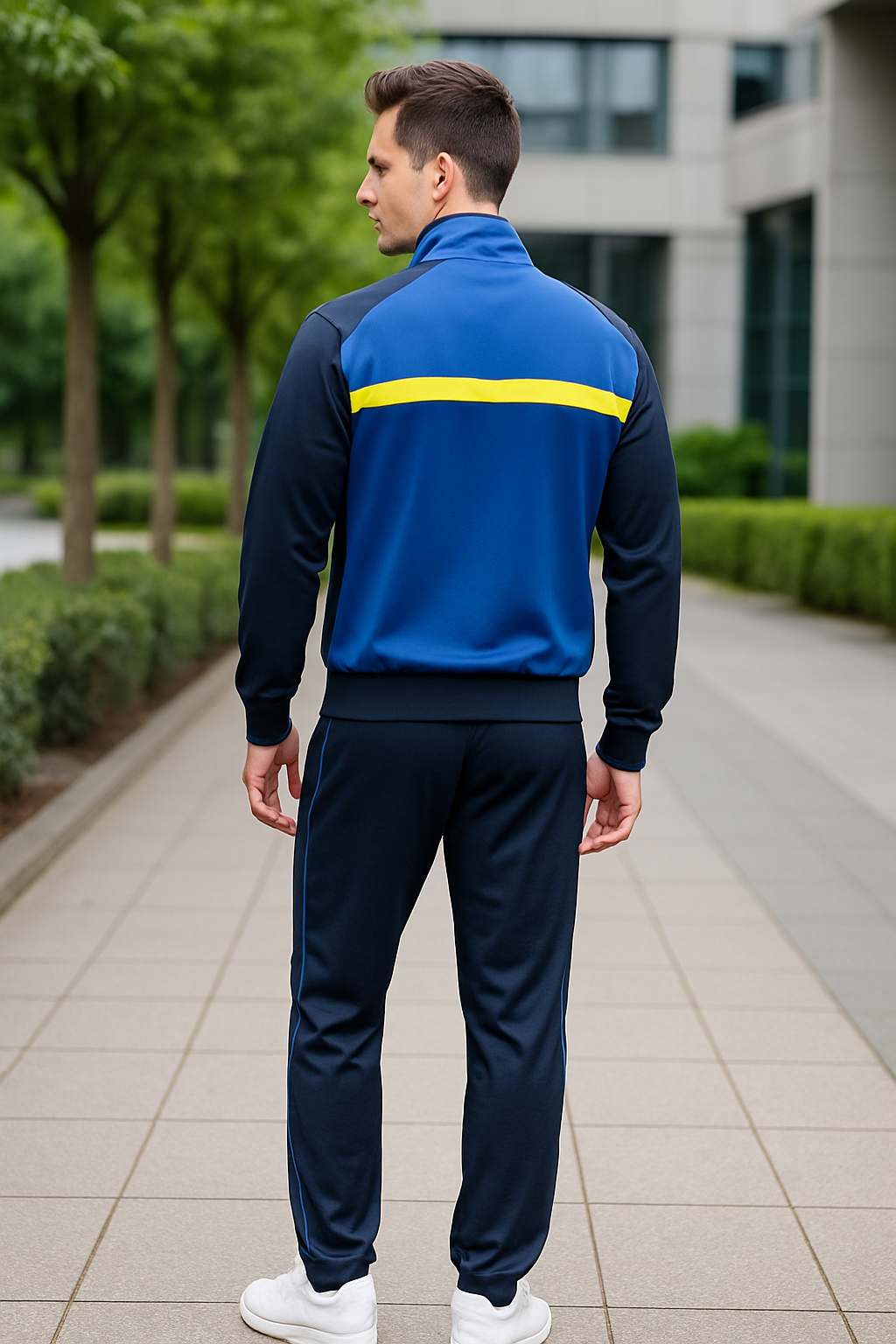 Heren Sportkleding Set, Twee-Delige Jas Met Rits En Broek, Casual Print Jogging Sport Outfit | VIQA VIQA© NEDERLAND