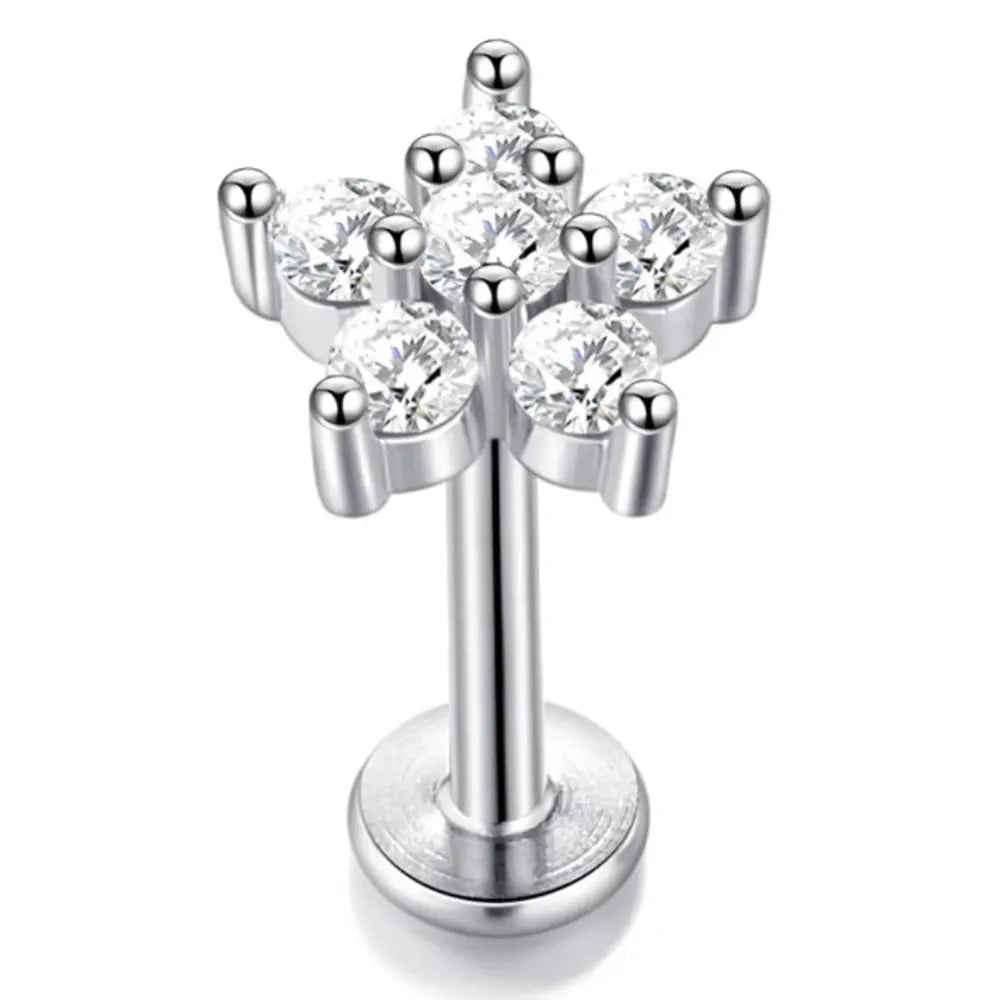 Dames Oorbel Met Bloem Tragus Piercing VIQA© NEDERLAND