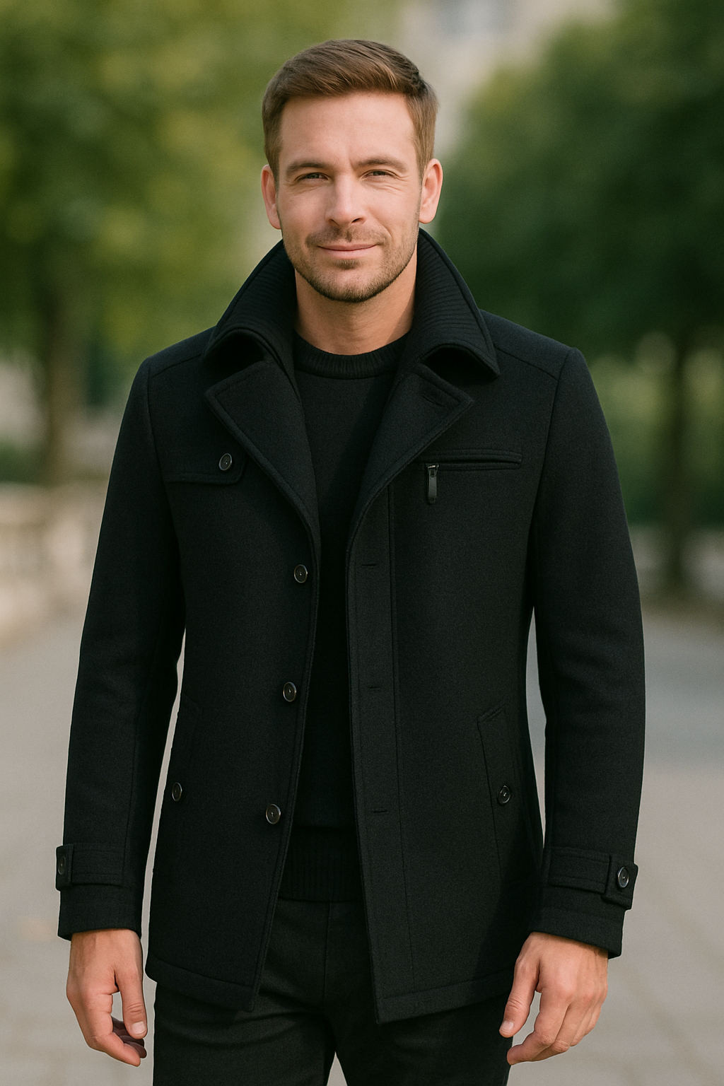 Heren Jas van Wolmix, Single Breasted Slim Pasvorm Zakelijk Casual Winter Windbreaker Jas | VIQA VIQA© NEDERLAND