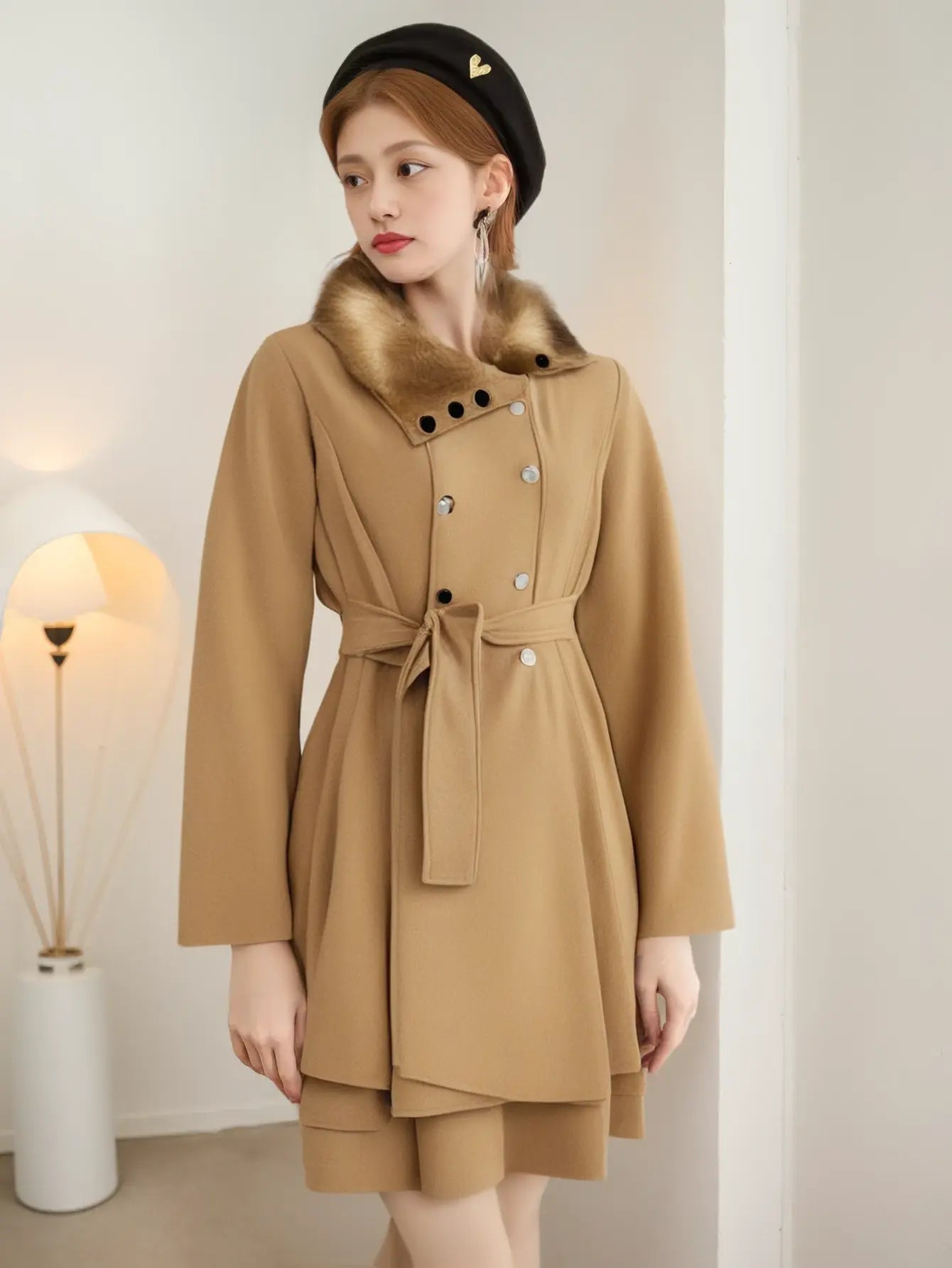 Trenchcoat Met Dubbele Borst En Riem Voor Dames VIQA© NEDERLANDBeige-3XL