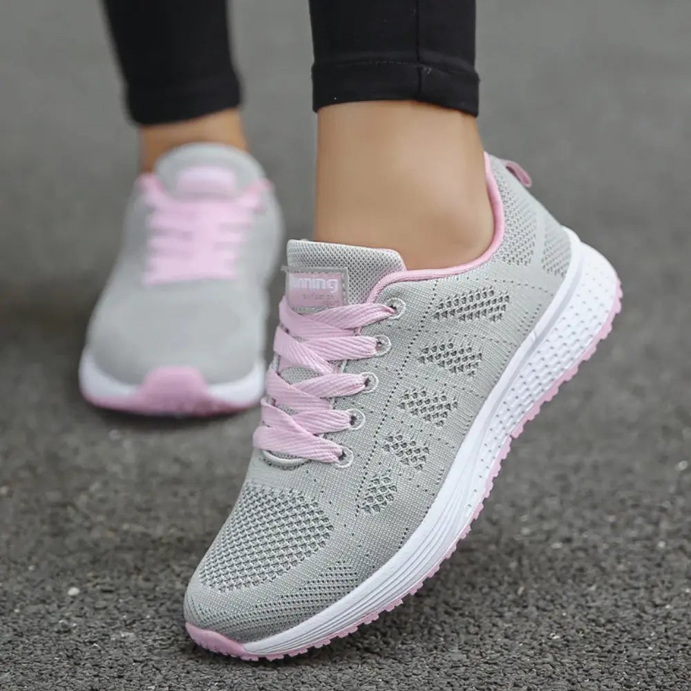Loriann Ergonomisch Damessneakers VIQA© NEDERLANDRoze-Grijs-43