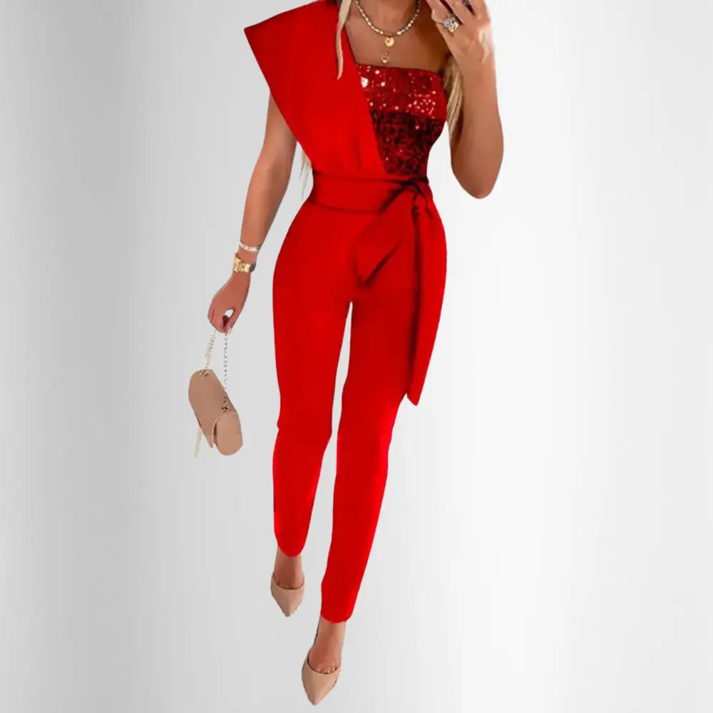 Amy Pailletten Bodycon Elegante Jumpsuit VIQA© NEDERLANDRood-XXL