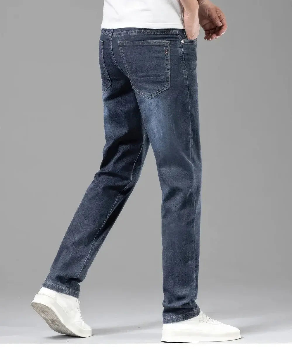 Katoenen Spijkerbroeken Voor Heren VIQA© NEDERLANDBlauw-Grijs-42