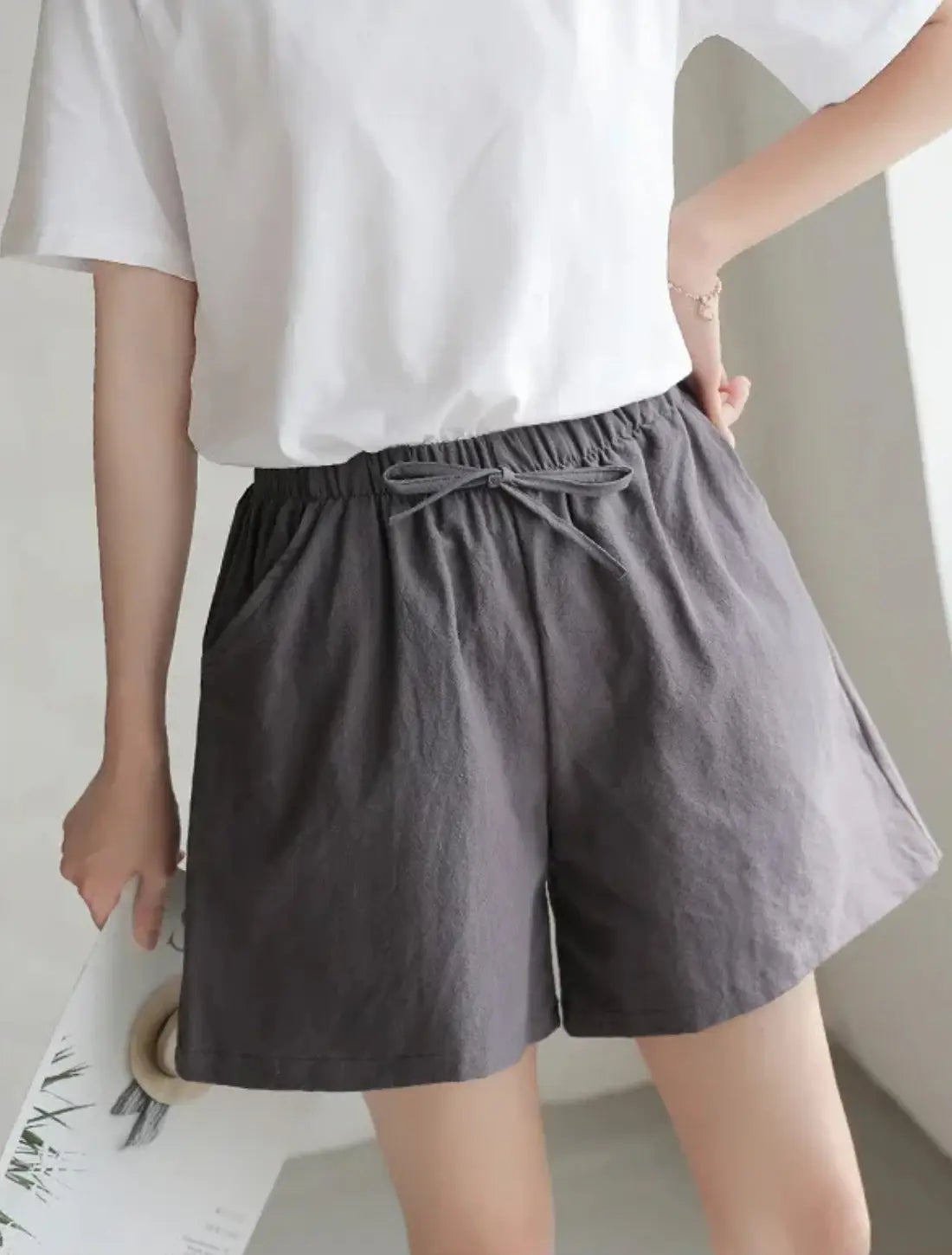 Dames Shorts Linnen, Lichtgewicht Zomer Casual Fit, Ademend Korte Broek | VIQA VIQA© NEDERLAND