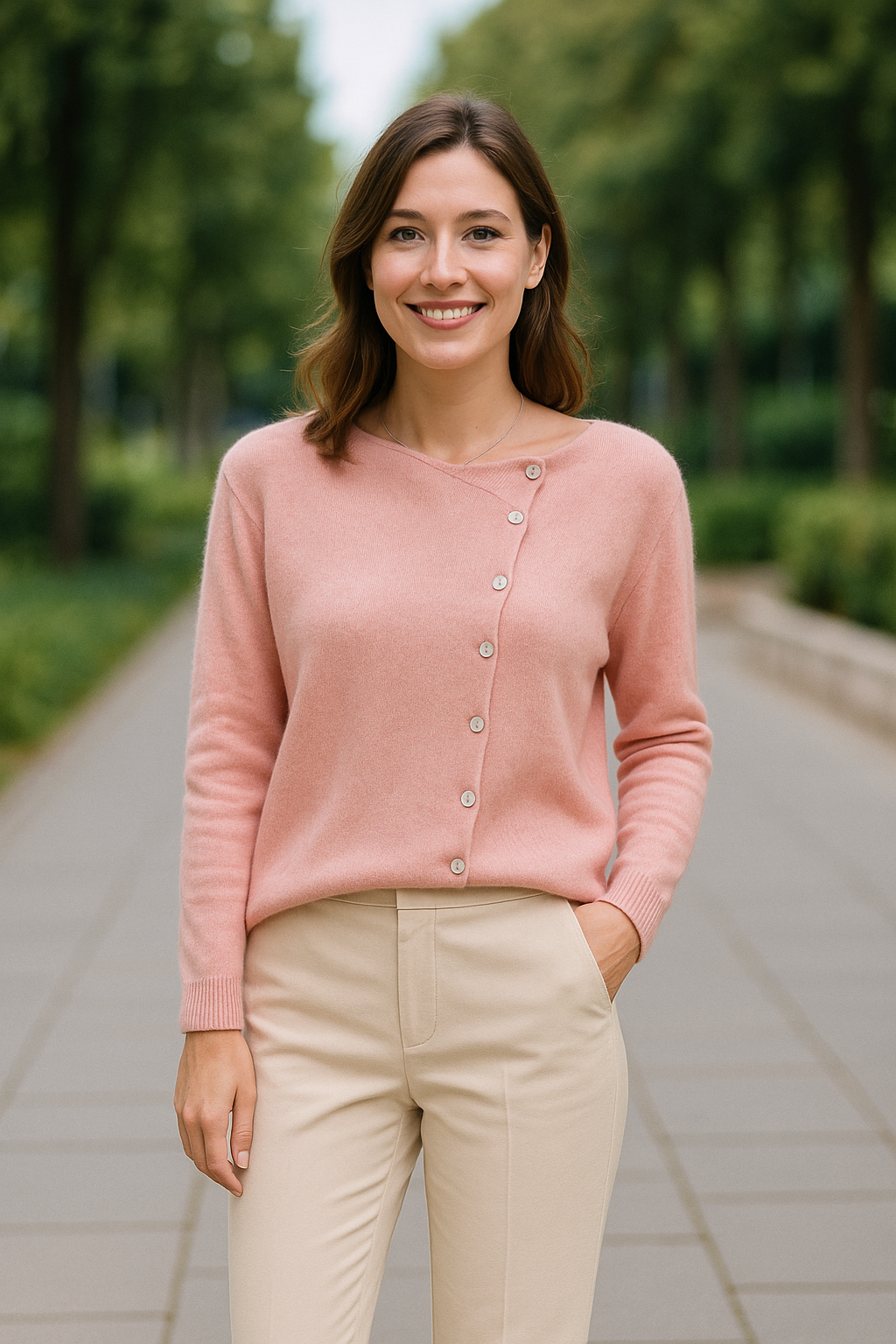 Dames Kasjmier Gebreide Vest, Effen O-Hals Enkel-Breasted Trui Top, Winter Herfst Breiwerk | VIQA VIQA© NEDERLAND