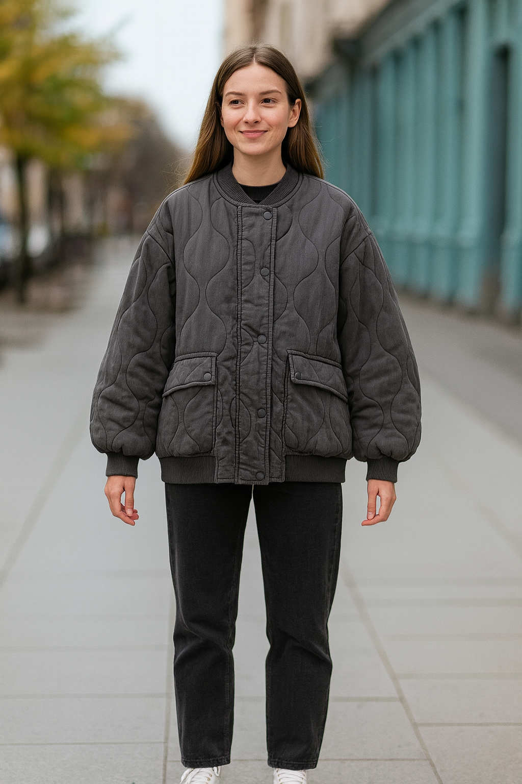 Dames Bomberjas, Casual Lange Mouwen Losse Winterjas | VIQA VIQA© NEDERLAND