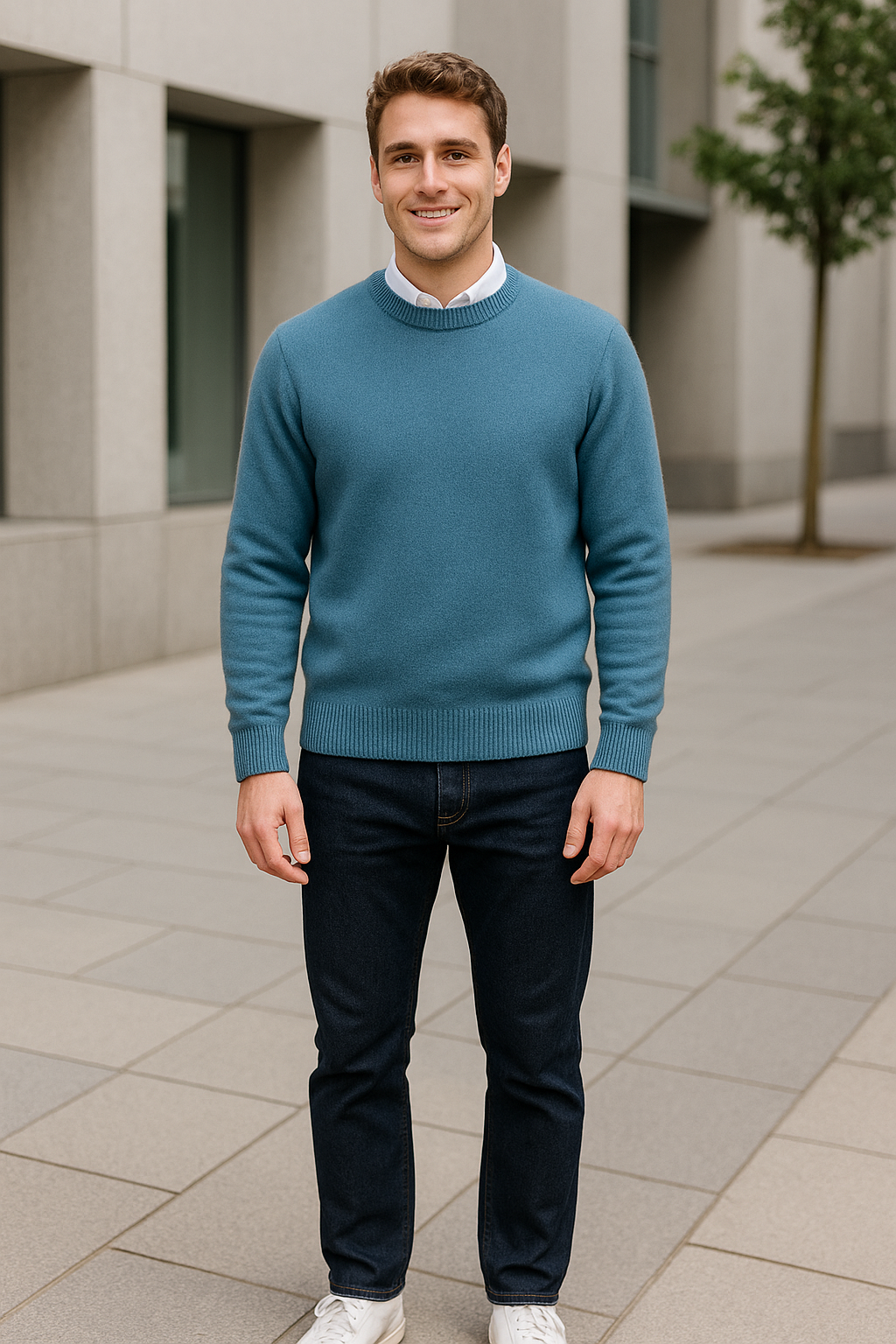 Heren Kasjmier Trui, Los Gebreide Pullover Met Ronde Hals, Herfst Winter Casual Top | VIQA VIQA© NEDERLAND
