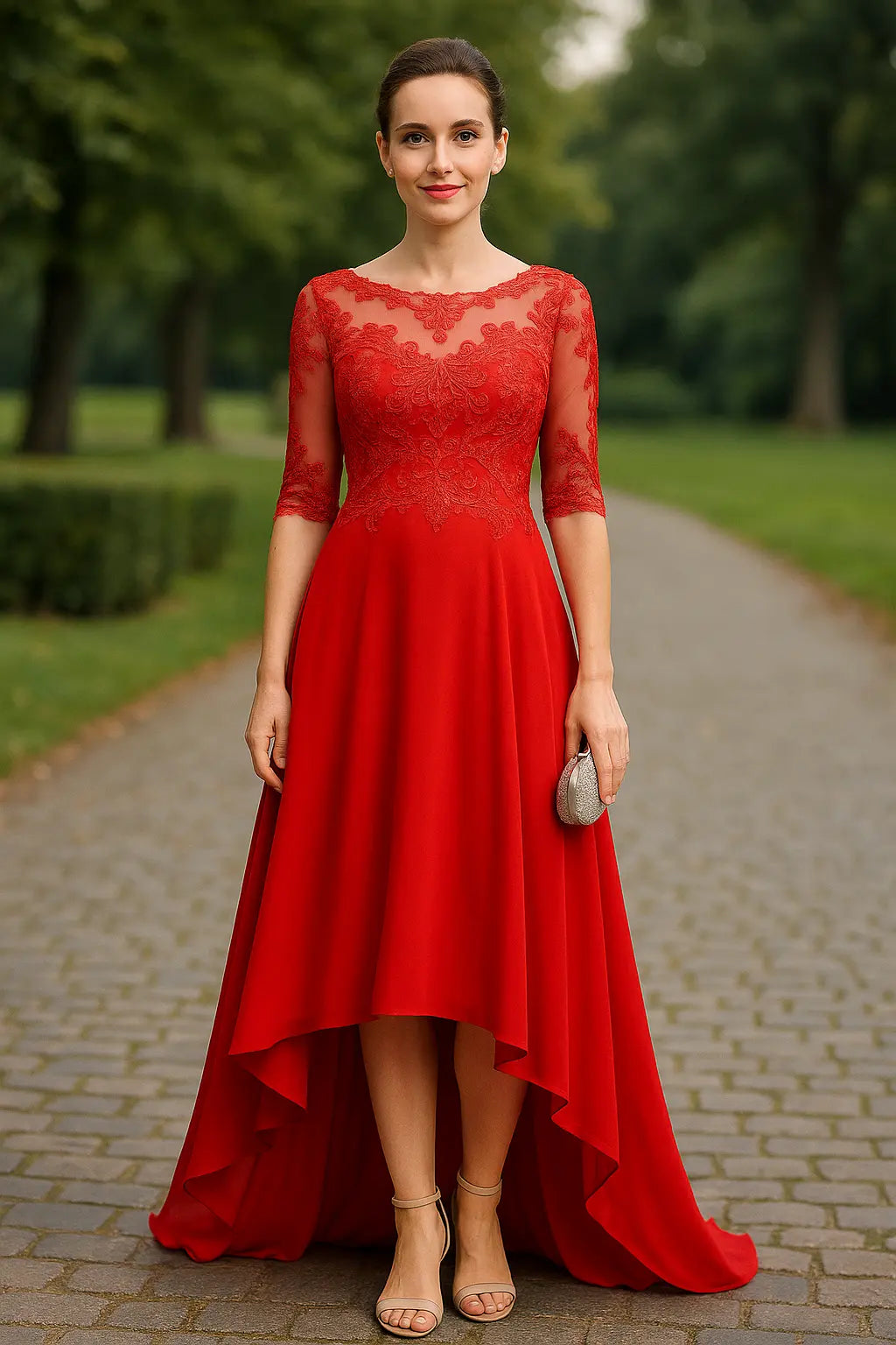 Dames Maxi Gala Jurk, Elegante Lange Bruiloft A-Lijn Feestjurk | VIQA VIQA© NEDERLAND