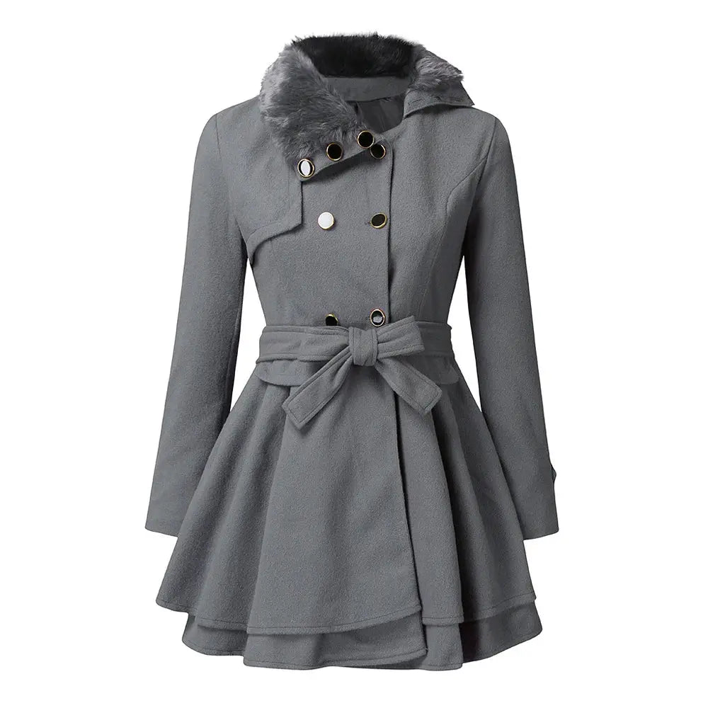 Trenchcoat Met Dubbele Borst En Riem Voor Dames VIQA© NEDERLAND