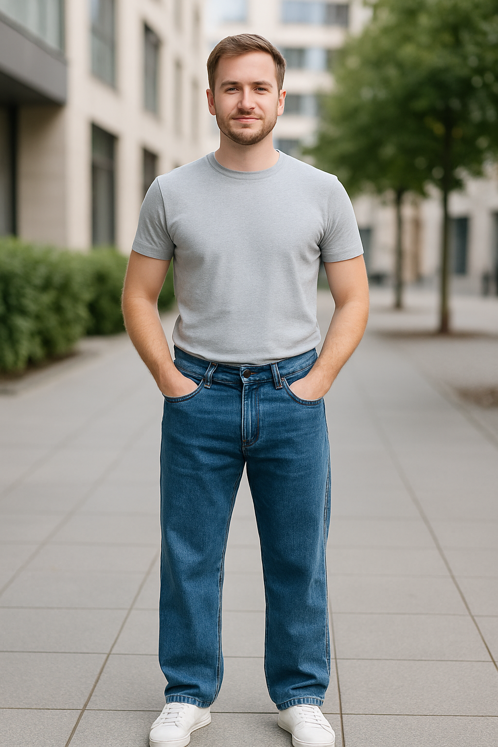 Heren Jeans Met Wijde Pijpen, Losse Rechte Pasvorm, Comfortabele Zakelijke Casualbroek | VIQA VIQA© NEDERLAND