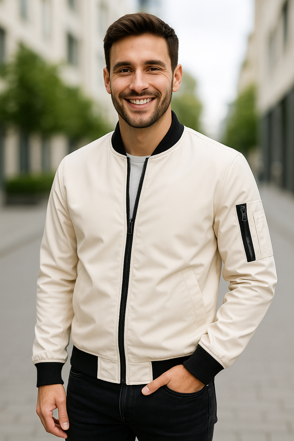 Heren Winterjas met voering, halflange katoenen parka met capuchon, warme thermische windjack | VIQA VIQA© NEDERLAND