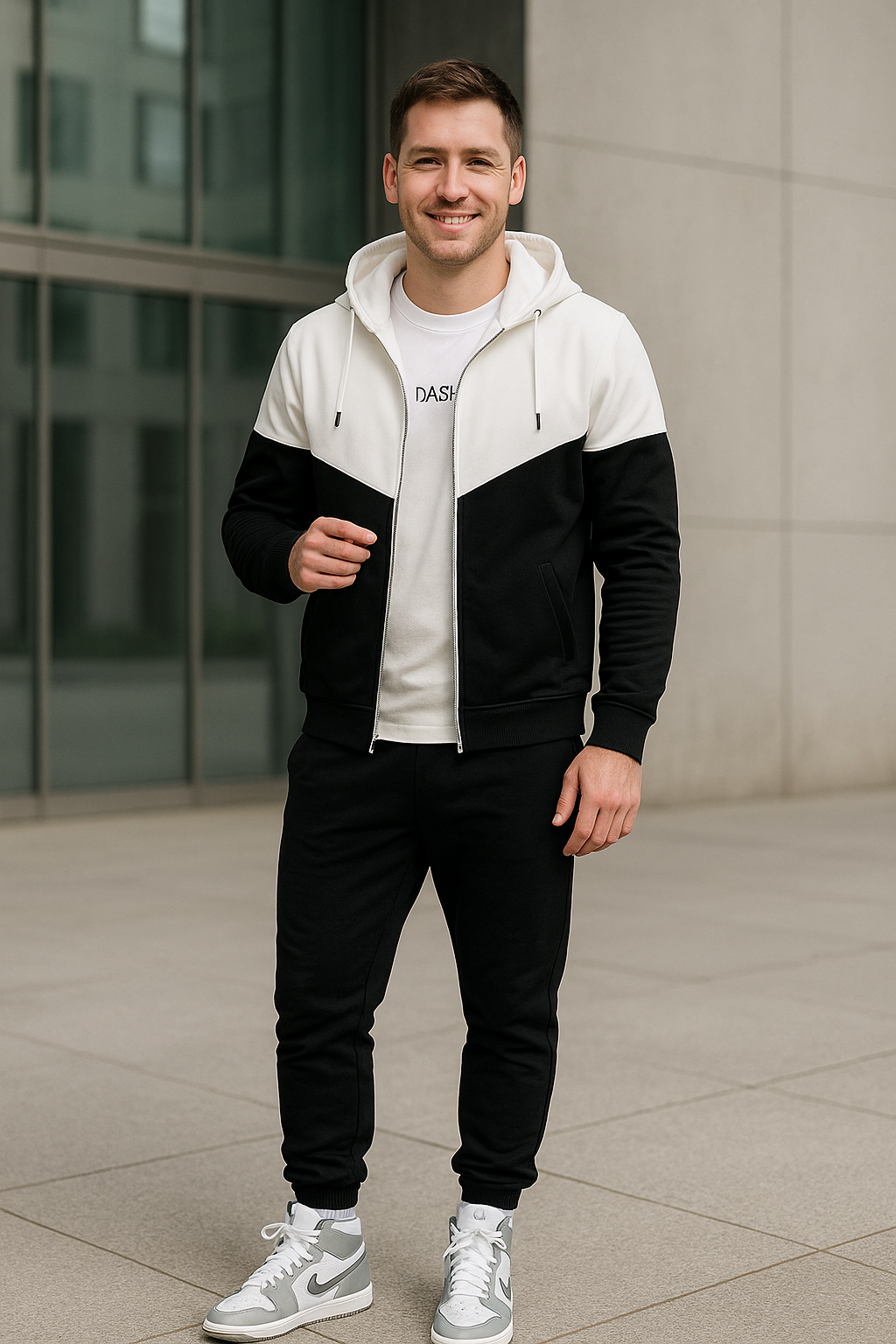 Heren Trainingspak Twee Delige set, Jas Met Capuchon En Jogger Broek, Casual Sportkleding Pak | VIQA VIQA© NEDERLAND