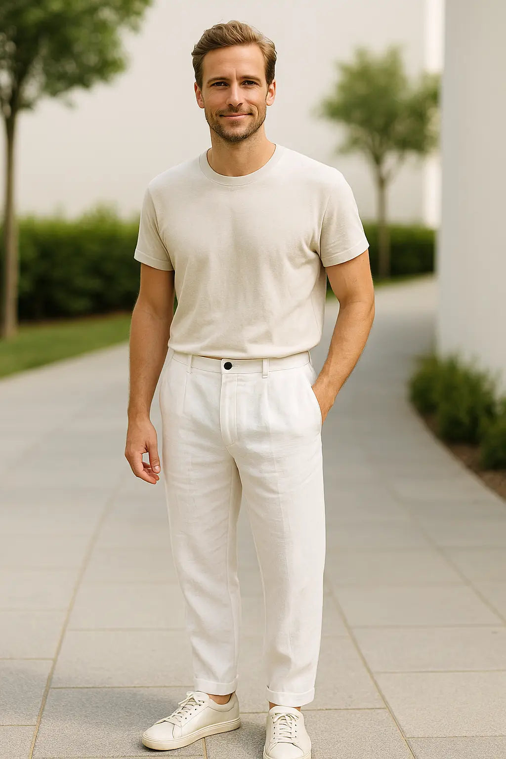 Rechte Broek Voor Heren, Casual Losvallende Broek, Ademend Voor Dagelijks Gebruik Met Zakken | VIQA VIQA© NEDERLAND