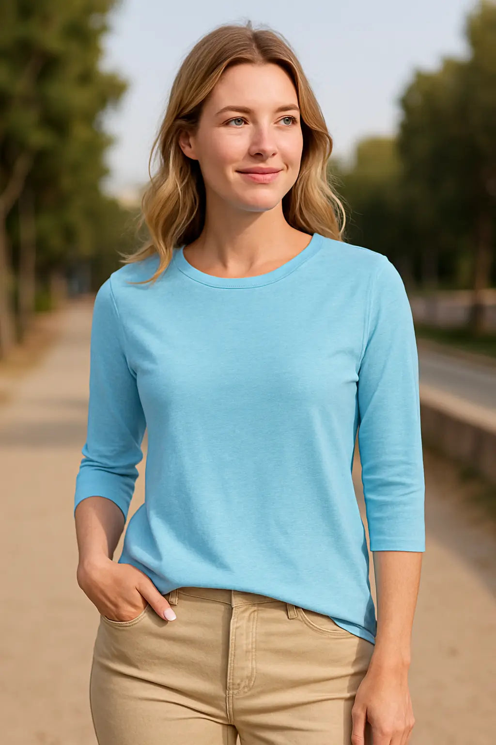 Dames Zomer Gedrukt T-Shirt, Ronde Hals 3/4 Mouwen Casual Blouse, Lichtgewicht Veelkleurig Top | VIQA VIQA© NEDERLAND